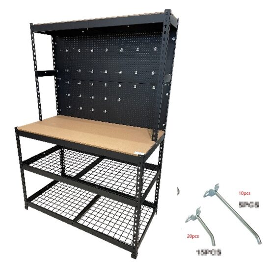 Metallinen hylly/työpöytä