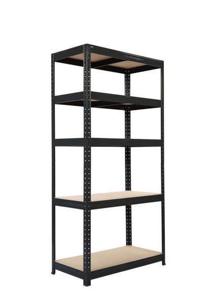 Large metal shelf black 180x120x50 cm, 400 kg