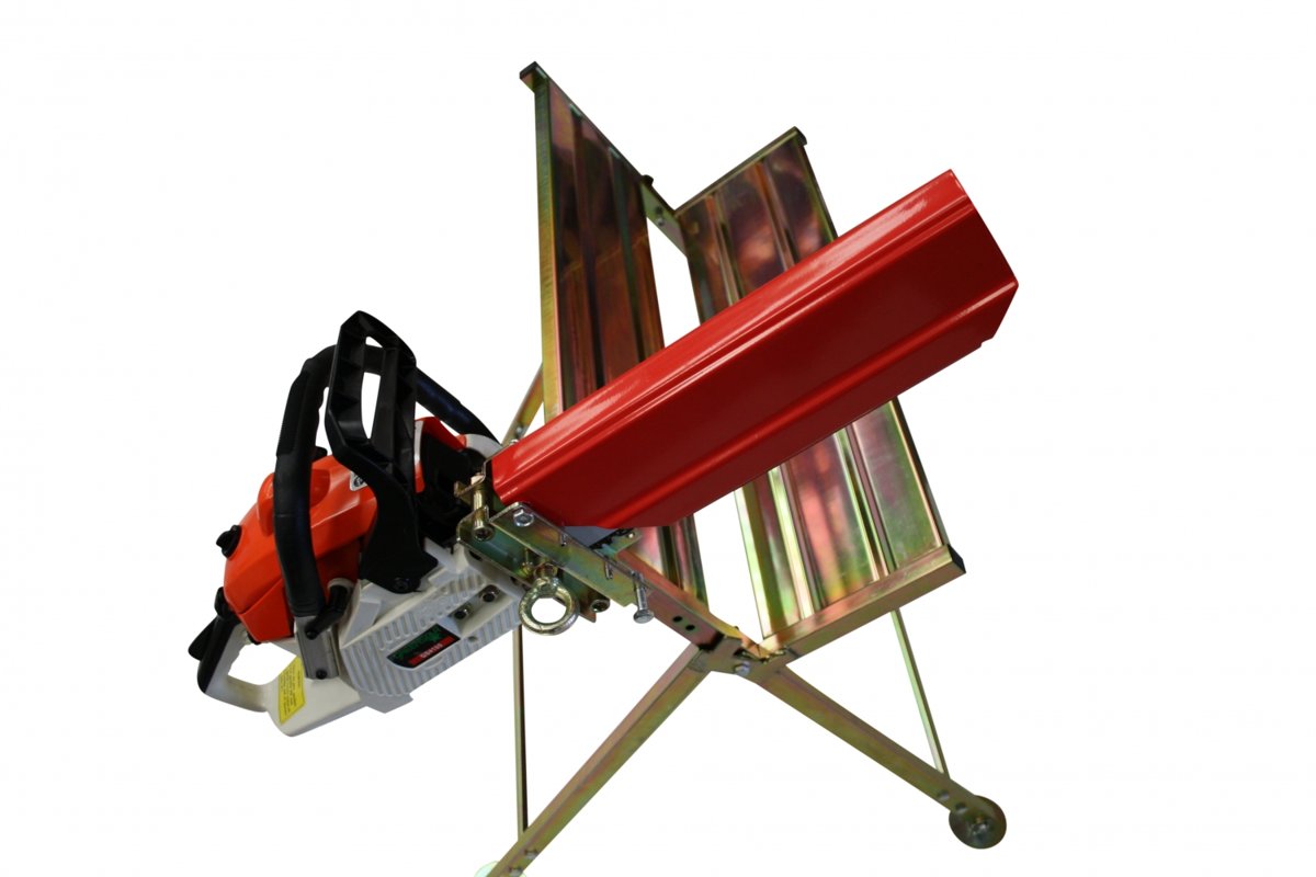Metal saw stand with chainsaw holder, 100 kg