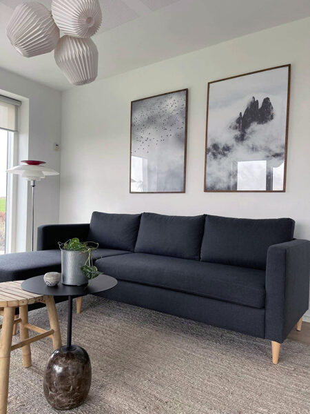Skandinaviško stiliaus "Easy switch" kampinė sofa