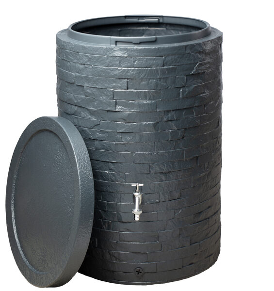 Rainwater barrel, w/tap, STONE, 260L